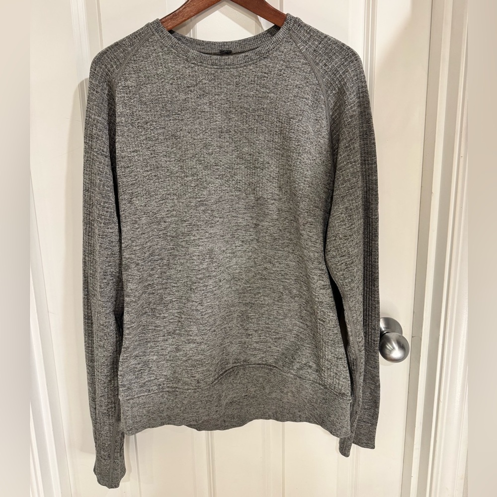 lululemon athletica Waffle Weave Gray Crewneck